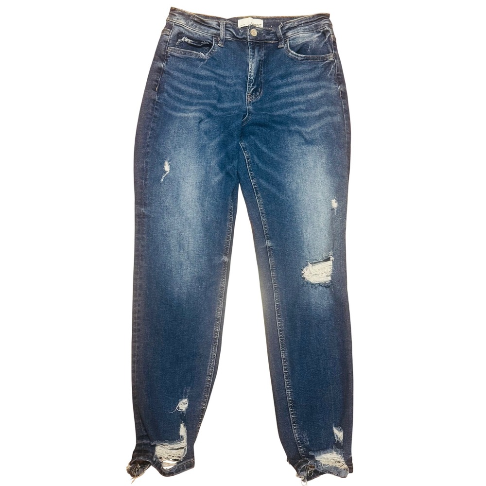 Vervet Distressed High Rise Skinny Jeans Medium Wash Women Size 28 V2144
